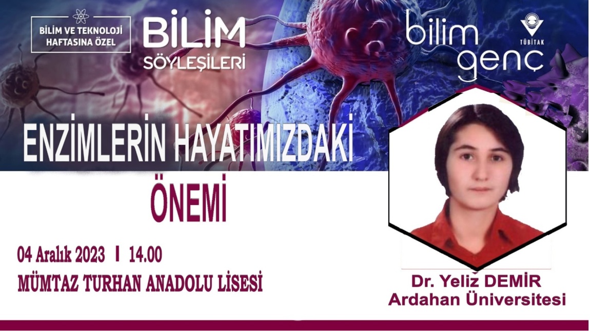 Tübitak Bilim Söyleşi Kapsamımında Ardahan Üniversitesi Öğretim Üyesi Dr. Yeliz DEMİR Öğrencilere Enzim Konusu Anlattı.